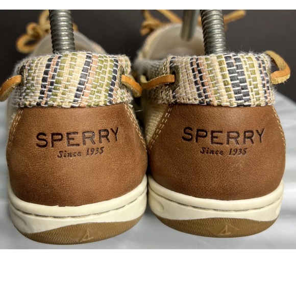 Sperry Topsider Womens Firefish Raffia Boat Shoes STS95284 Sz 9M Tan Like New! - Picture 4 of 12